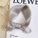 53X53 Classic Solid Scarf Hair Band Pure Silk Square Scarves