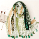  New Style Ladies Classic Retro Colorblock Geometric Print Cotton Linen Lady Scarf