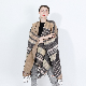  Hot Selling Women′s Camel Checked Scarf Winter Warm Long Plaid Jacquard Shawl