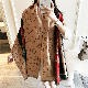  Zonxanautumn and Winter Cashmere Scarf Letter Striped Shawl Thickened Warm Designer Scarf