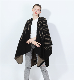  New Jacquard Acrylic Poncho Shawl Woven Warm and Soft Brown Women Poncho