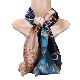  Hight Quality Hijab Silk Scarf Custom Printing 90X90cm Personalized Long Square 100% Satin Silk Scarf for Women