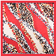  New Fashion Popular Leopard Print 60*60cm Simulation Silk Square Chiffon Lady Scarf