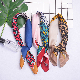  New Fashion Women Popular Simulation Silk Leopard Print 53*53cm Square Solid Color Polyester Lady Scarf