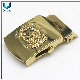 Custom Shield Logo Metal Buckle, Gold Plating Heavy Duty Auto Belt Buckle