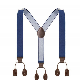 Six Button Men Braces Adjustable Elastic Y Shape Suspenders