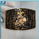 Free Sample 3.5 Inch 3D Curved Antique Gold Military Navy Metal Buckle, Custom Design Fashion Belt Buckle
