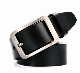 Custom Logo Alloy Pin Buckle Genuine Cowhide Leather Belt