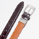  Branded Japanese Adjustable Brown Genuine Leather Belt with Clip