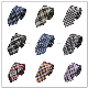  Men Fashion Plaid Design Polyester Ties (WH24)