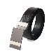 Plate Belt Buckle Black Brown Twist Reversible Genuine Leather Belt manufacturer