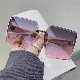  Custom Rimless Wedding Favors Color Party Eyewear One Piece Heart Sun Glasses Red Pink Love Heart Shaped Sunglasses Wholesale