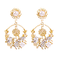 New Fashion Jewelry Courtly Elegant Big Diamond Crystal Earring with Imitation Pearl
