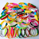  High Quality Tennis NBA Promotional PVC Bracelets Printing RFID Silicon Rubber Watch Silk Screen Printed Embossed Text Logo Silicone Wristband