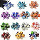  Colorful Gemstone High Quality Metal Casino Rainbow Dnd Digital Dice with Velvet Bag
