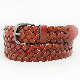  Beautiful Braided Belt Genuine Leather Tan / Brown Belt for Men