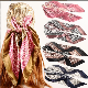  China New Printed Paisley Design Large Square Satin Scarves for Lady