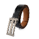  European Adjustable and Reversible Black Tan Men Leather Belt