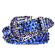  PU Leather Designer Crystal a and Ab Custom Rhinestone Belts Men Women
