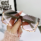  2023 New Arrival Square Rimless Designer Fashion Women Ladies Sunglasses