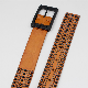  Brand PU Men Metal Leather Belt