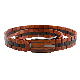  Bewell Wholesale Natural Wood Flexible Buckle Magnets 4 Colors Man Wooden Belt