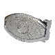  Silver Plated Metal Alloy Us Navy Belt Buckle with Lasered Text (HL-BB01)