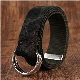 Custom Fashion Designer Print Logo Pattern Mens Printed Canvas Web Belt with Double D Buckle