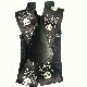  Custom Logo X Style Skull Dye Sublimation Printed 4 Clips on Personalized Elastic Suspenders for Men