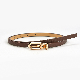  10mm Fashion Women′s PU Leather Belt with Alloy Buckle