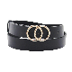  Wholesale Double Ring Alloy Buckle Women Fashion PU Belt (30-19348-M)