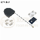 RW0810 D-Shaped Micro Retractable Tether Plus 25X15mm Rectangular Adhesive ABS Plate