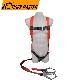  En 361 Orange Black Polyester Webbing Safety Belt Labor Fall Protection Safety Harness with Shock Absorber Lanyard