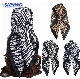  Young Women Fashion 90*90cm Square Satin Scarf Digital Print with Animal Pattern