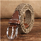  Customized Wholesale High Quality Polyester Knitted Elastic Braided Men Rope Fabric Belt