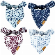  Wholesale Pet Square Triangle Plain Printed Customized Scarf Custom Logo Dog Bandana