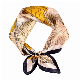  Hangzhou Silk 53cm Geometric Pattern Women′s Small Square Scarf