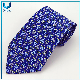  Novelty Dusty Blue Cell Pattern Neckties Supplier, Wholesale Custom Designs Silk Mens Tie with Private Tag