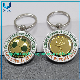  Custom Gold 3D High Relief Spinning Logo Metal Keychain