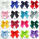  Satin Silk Formal Pure Color Neckerchief Womens Bow Tie