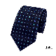 Navy Blue Business Jacquard Woven Textured Polka DOT Ties