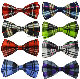 British Fashion Performance Polyester Dots Striped Plaid Printed Bowtie