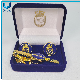  Custom Chile Military Navy Metal Enamel Gold Cufflink&Tie Pin with Velvet Gift Box for Souvenir Gifts