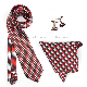  Wholesale Custom Logo Handmade Checkered Tie Handkerchief Cufflink Gift Necktie Sets