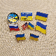  Customized Ukrainian Metal Flag Personalized Badge Paint Enamel Pin Brooch in Stock
