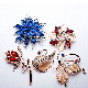  Fashion Jewelry Luxury Crystal Flower Brooches Pins for Womens′ Gift