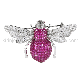  925 Sterling Silver Women Trendy Pink Rhinestone Brooch Wholesale Fashion Unique Brooches Personalized Premium Brooch
