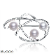  Universe 925 Sterling Silver Brooch with CZ Stones and Fresh Water Pearls in Stock