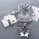  Children′s Clothing Children′s Suit Boys Small Children′s Long-Sleeved Shirt Spring and Autumn Striped Tie Plaid Longtrousers Solid Colour
