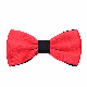  Reversible Design Plain Woven Polyester Silk Mens Bow Tie